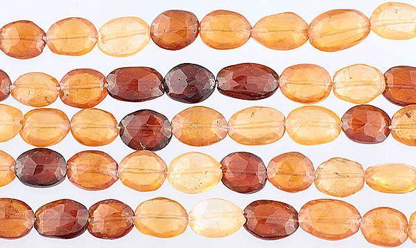 Faceted Hessonite Ovals