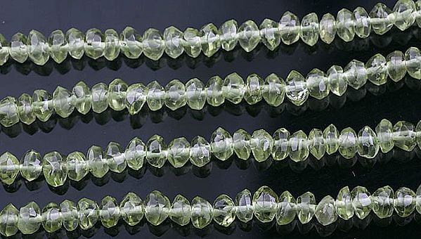 Faceted Peridot Rondells