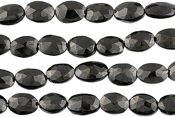 Faceted Black Onyx Ovals