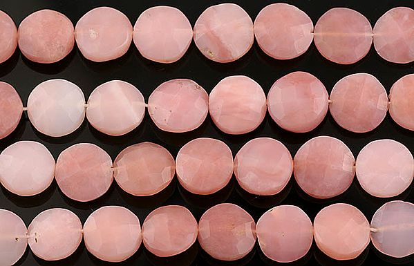 Faceted Pink Opal Large Buttons