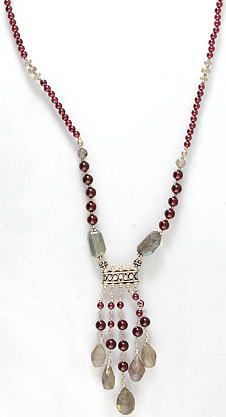 Garnet and Labradorite Necklace