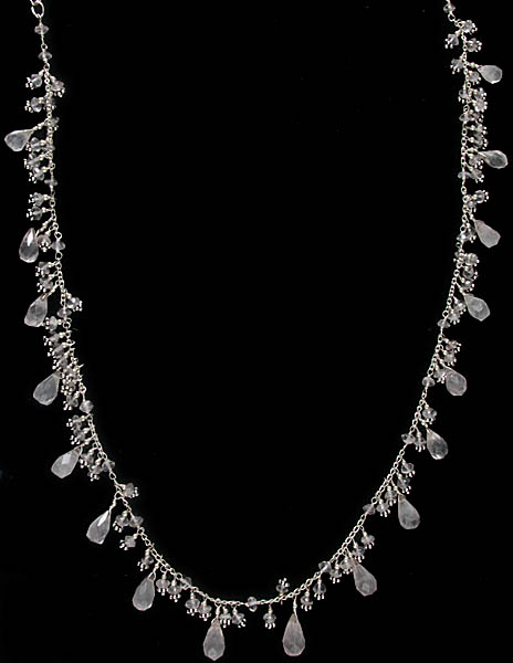 Faceted Rose Quartz Necklace