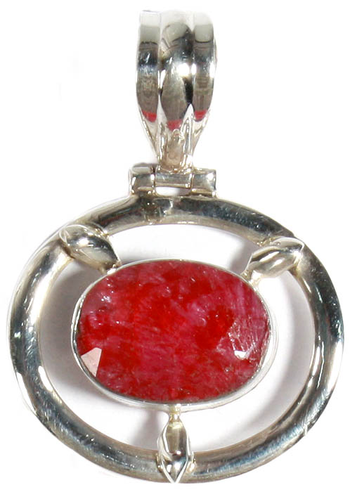 Faceted Ruby Pendant