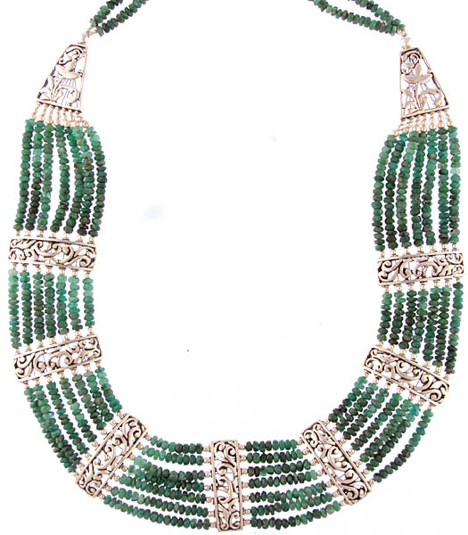 Faceted Emerald Fine Necklace