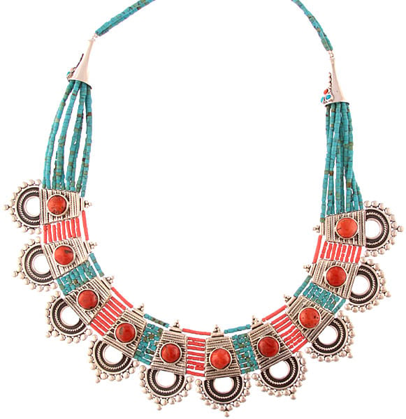 Coral and Turquoise Necklace