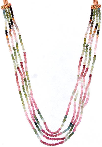Four Strand Faceted Tourmaline Necklace