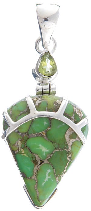 Green Mohave Turquoise Pendant