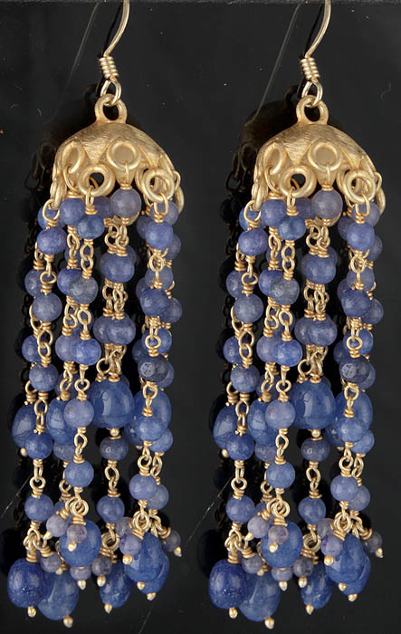 Lapis Lazuli Gold Plated Earrings