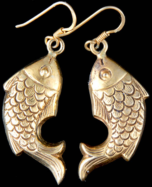 Fish Gold Plated Earrings