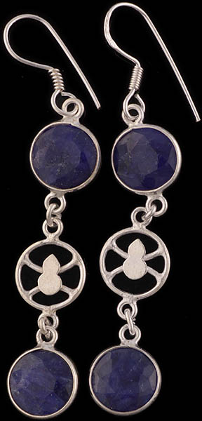Faceted Sapphire Earrings