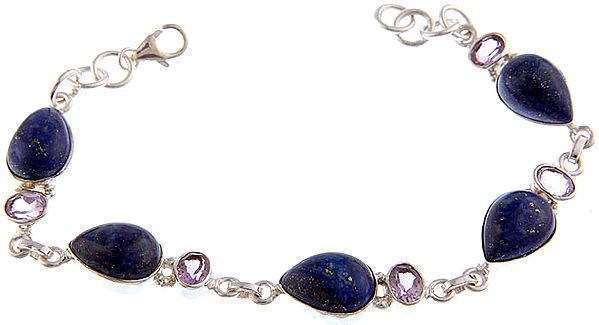 Lapis Lazuli Bracelet with Amethyst