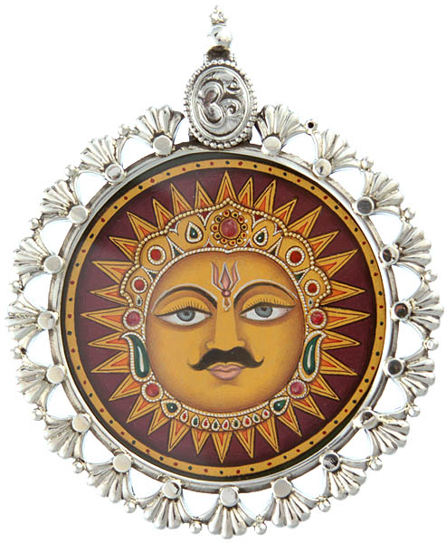 Fine Pendant of Sun God Surya