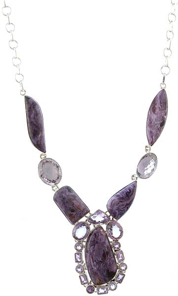 Chaorite Necklace with Amethyst