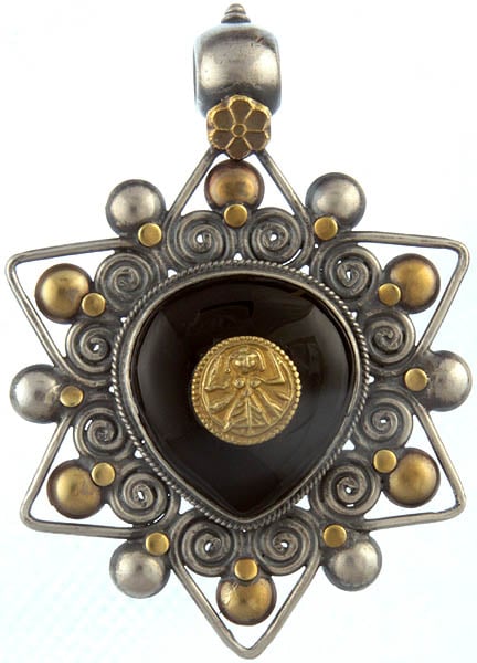 Goddess Kali Black Onyx Large Pendant