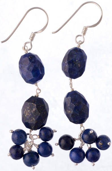 Faceted Lapis Lazuli Earrings