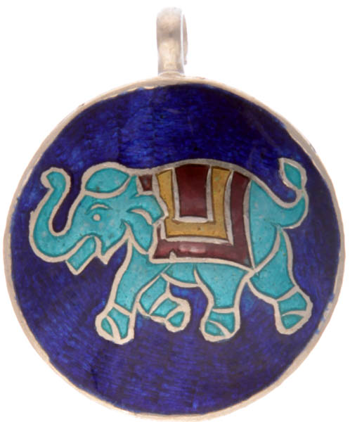 Meenakari Elephant Pendant