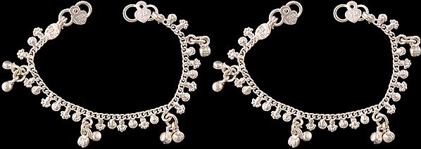 Silver Anklets for Children (Price Per Pair)