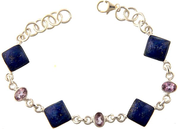 Lapis Lazuli Bracelet with Amethyst