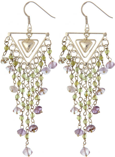 Peridot and Amethyst Chandeliers