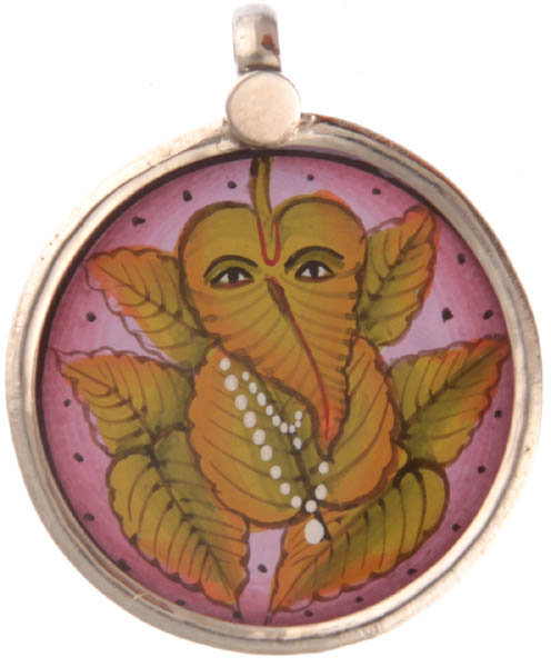 Lord Ganesha Made of Pipal Leaves (Pendant)