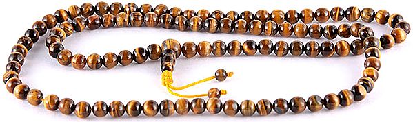Tiger Eye Rosary of 108 Beads for Chanting
