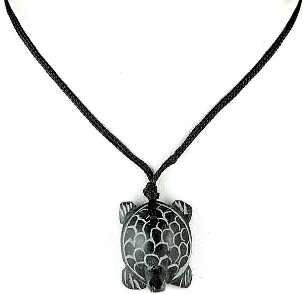 Carved Tortoise Cord Necklace
