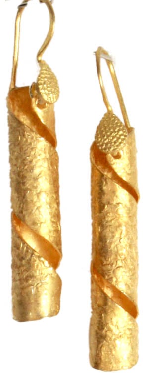 Spiral Gold Plated Earrings