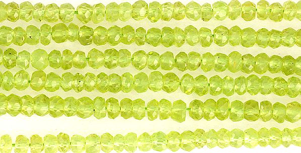 Faceted Peridot Rondells