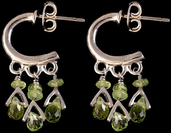 Faceted Peridot Chandeliers
