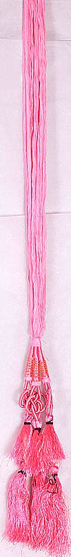 Pink Hair-braid Ornament (Choti) - Paranda with Tassel