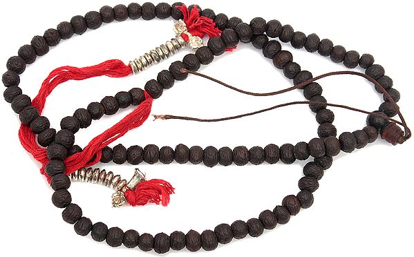 Sacred Buddhist Mala (Rosary) of 108 Beads for Chanting with Bell and Dorje