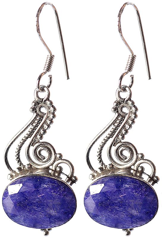 Faceted Sapphire Earrings
