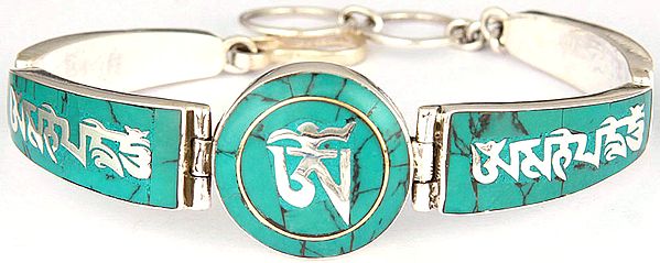 Tibetan Om (AUM) Bracelet with Om Mani Padme Hum