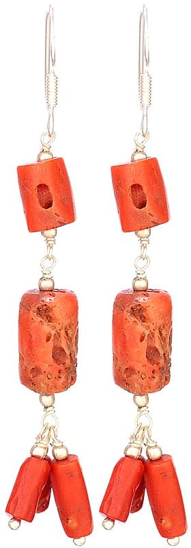 Coral Earrings | Coral Stone Jewelry