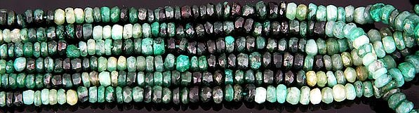 Multi-color Faceted Emerald Rondells