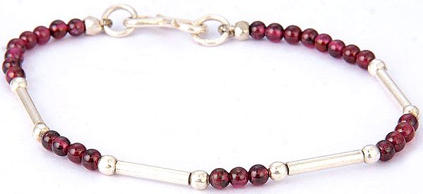 Garnet Beaded Bracelet