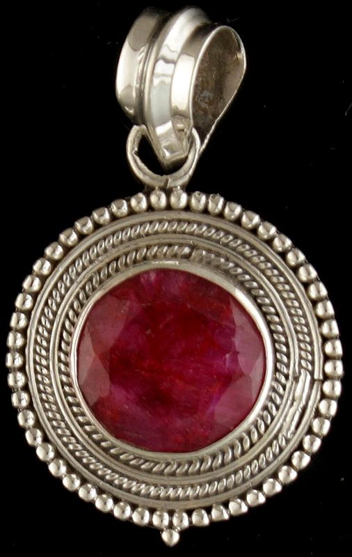 Faceted Ruby Pendant