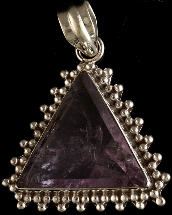 Faceted Amethyst Yoni Pendant
