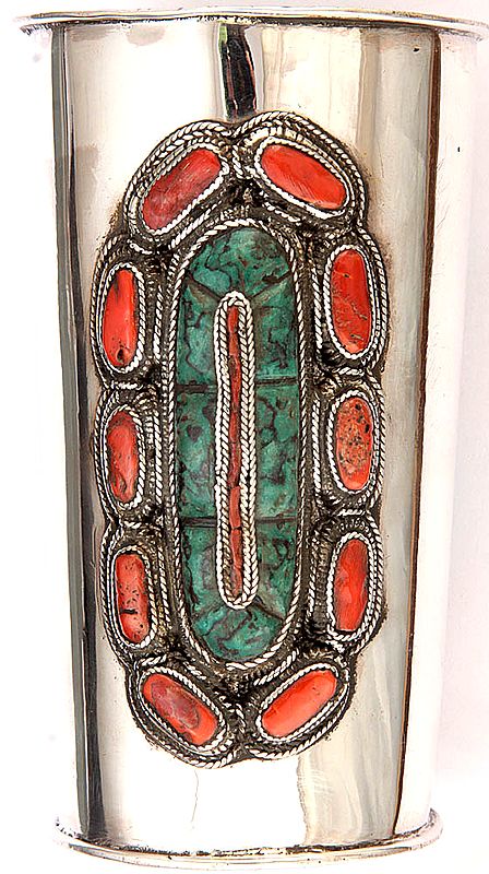 Collector's Cuff Bracelet with Turquoise and Coral