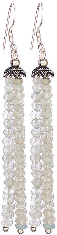 Faceted Aquamarine Shower Earrings