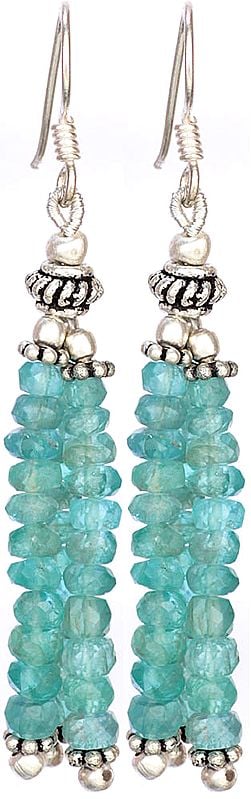 Faceted Apatite Shower Earrings