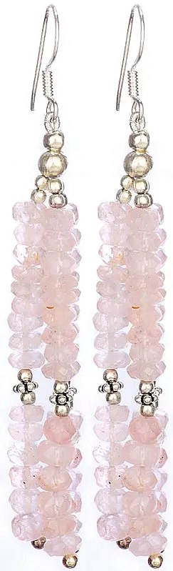 Faceted Rose Quartz Earrings