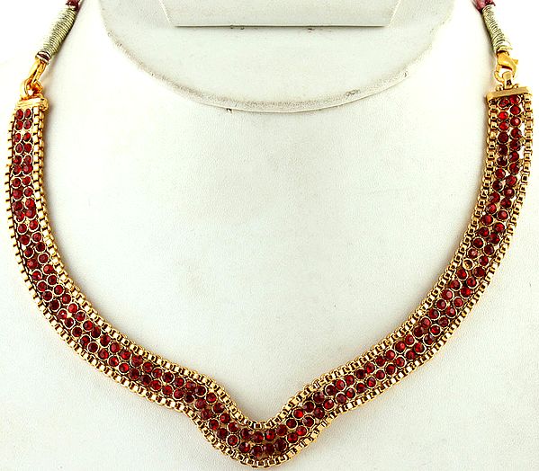 Red Cut Glass Necklace