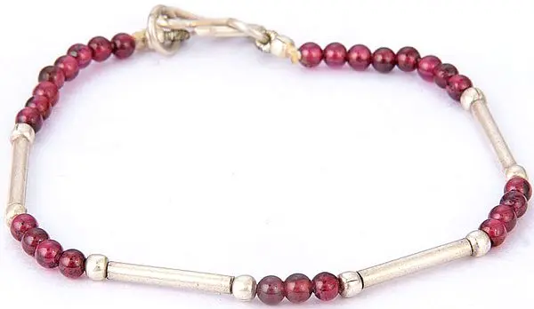 Garnet Beaded Bracelet
