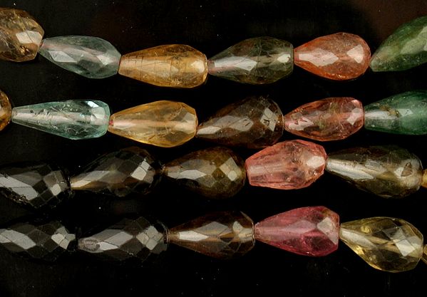 Faceted Tourmaline Straight Drilled Drops