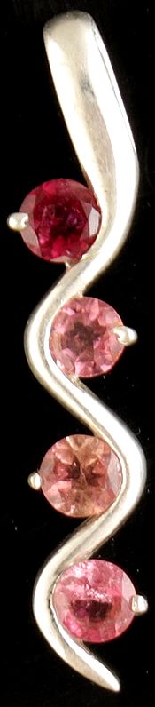 Faceted Pink Tourmaline Pendant with Garnet