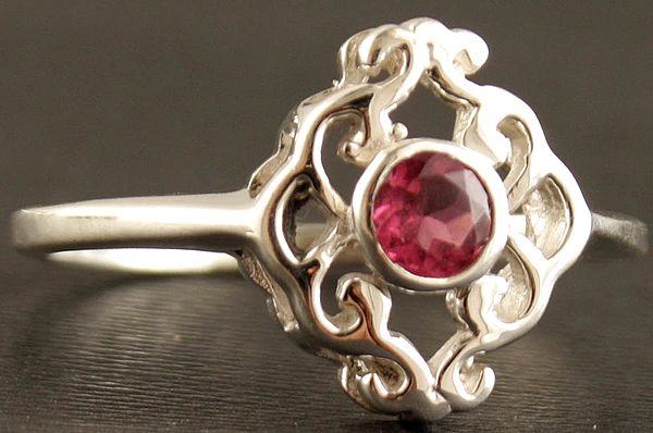 Faceted Pink Tourmaline Ring