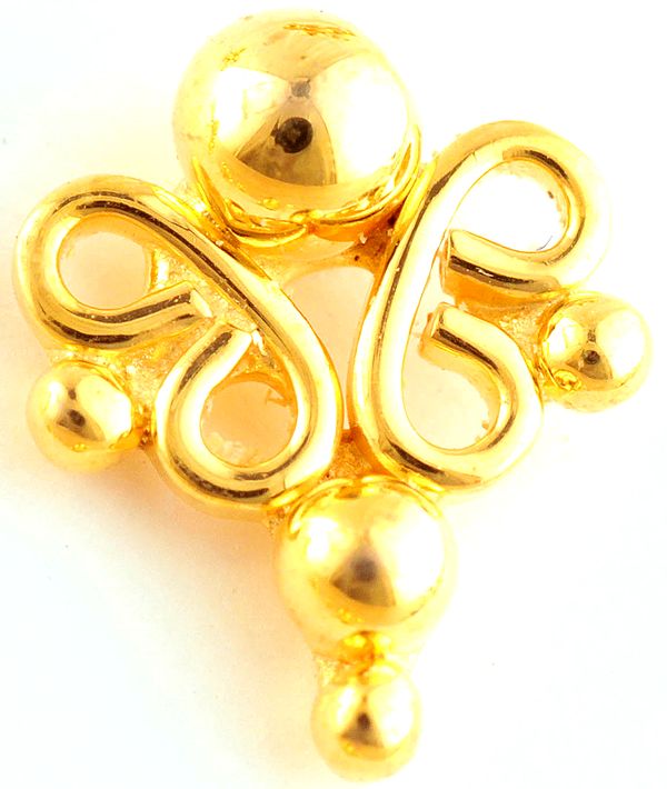 Handcrafted Gold Stud
