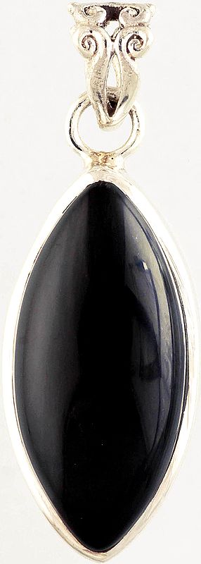 Black Onyx Marquis Pendant