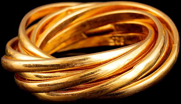 Sterling Gold Plated Multi-hoops Ring